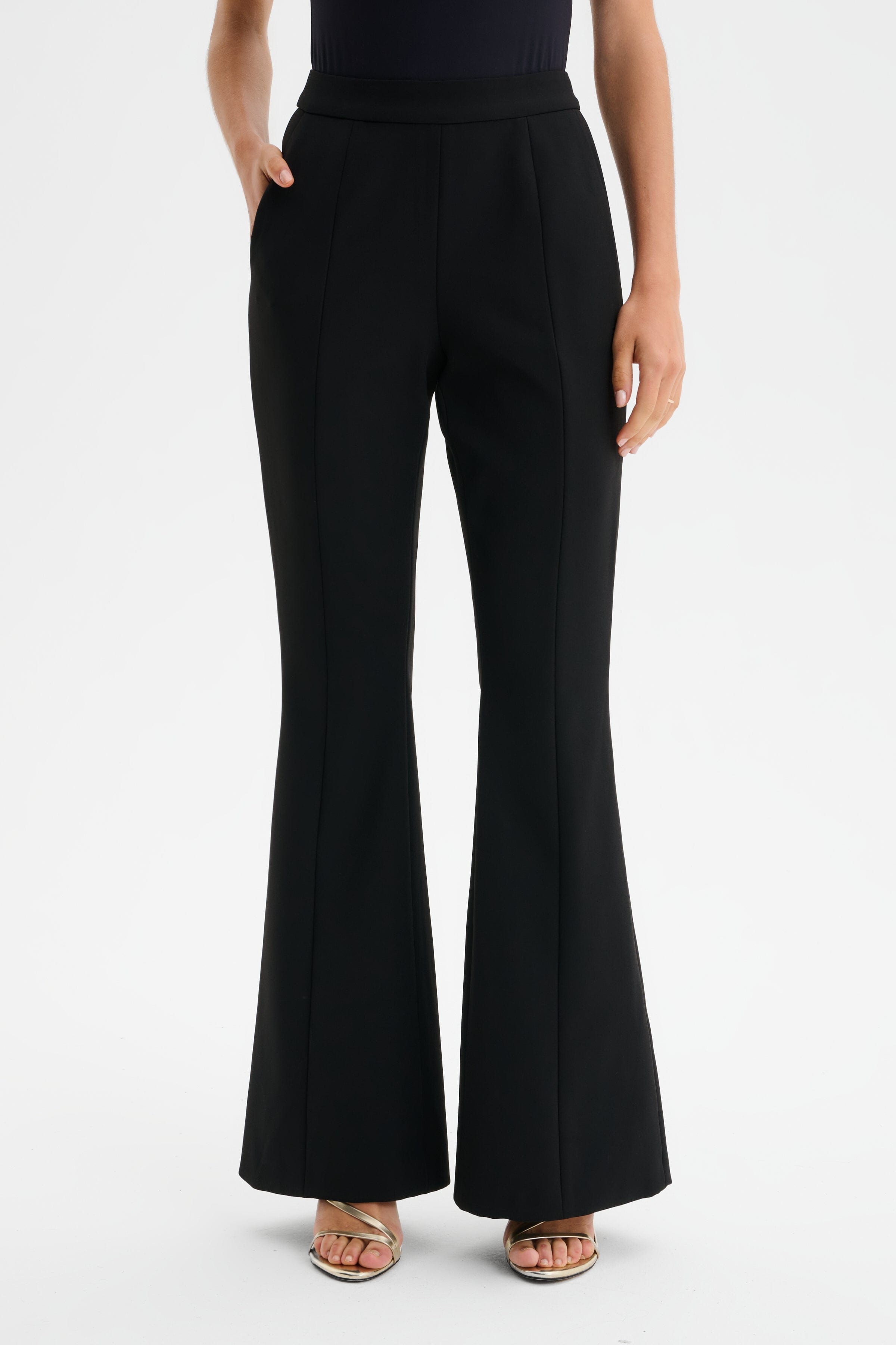 MACY Tailored Fit And Flare Trouser in Black