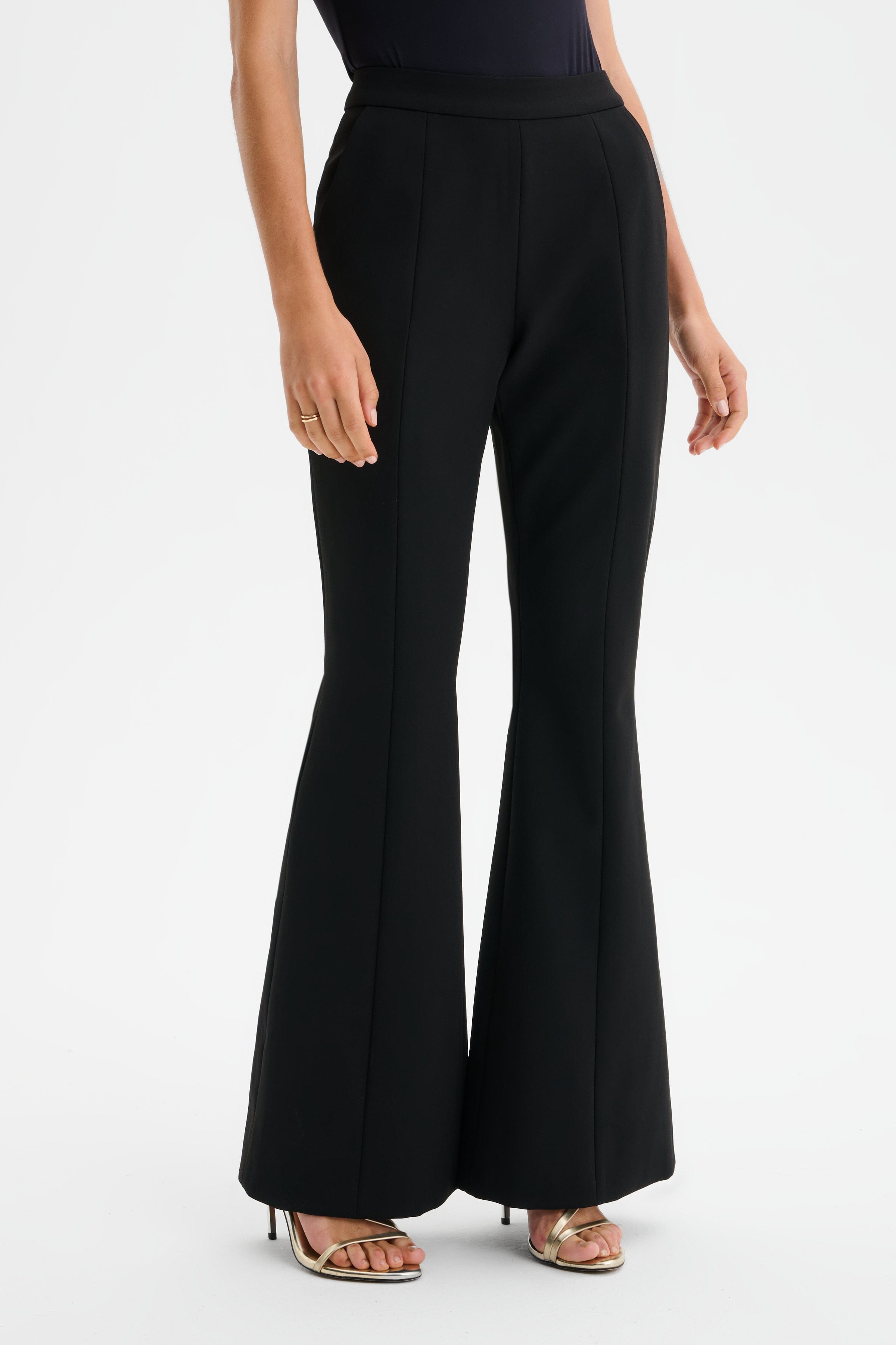 MACY Tailored Fit And Flare Trouser in Black