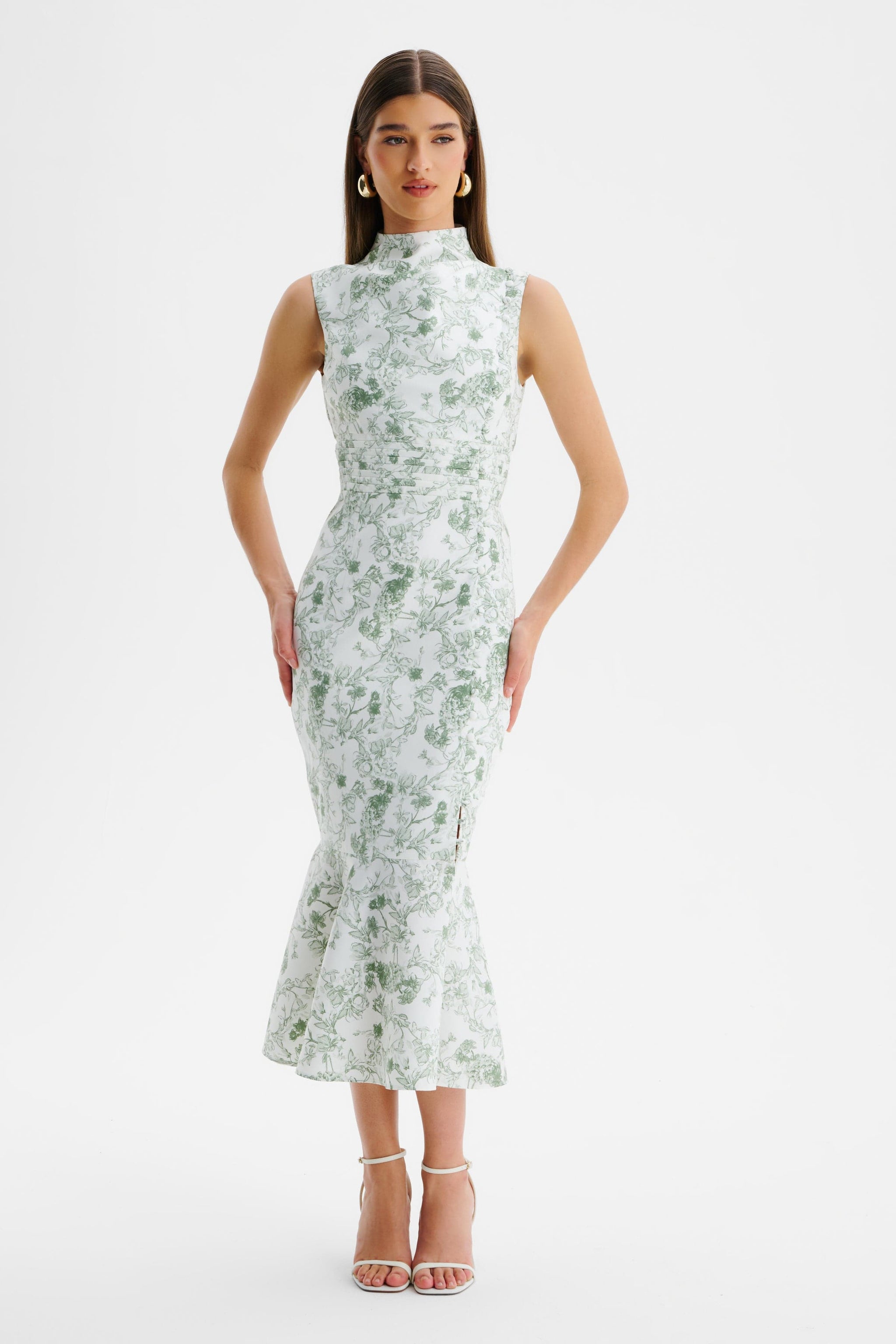 lavish alice sage green dress LAVISH ALICE SEQUIN FEATHER EMBELLISHED MIDI DRESS SAGE Arelia's Dream