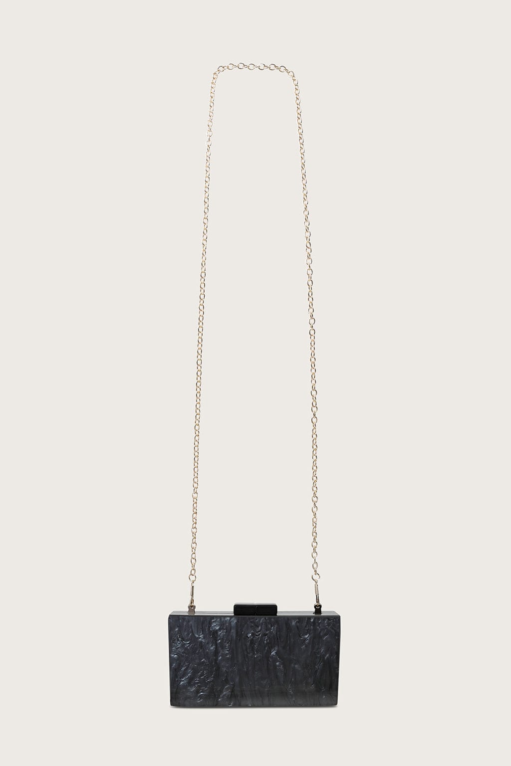 MAIA Marbled Box Clutch Box Bag in Black
