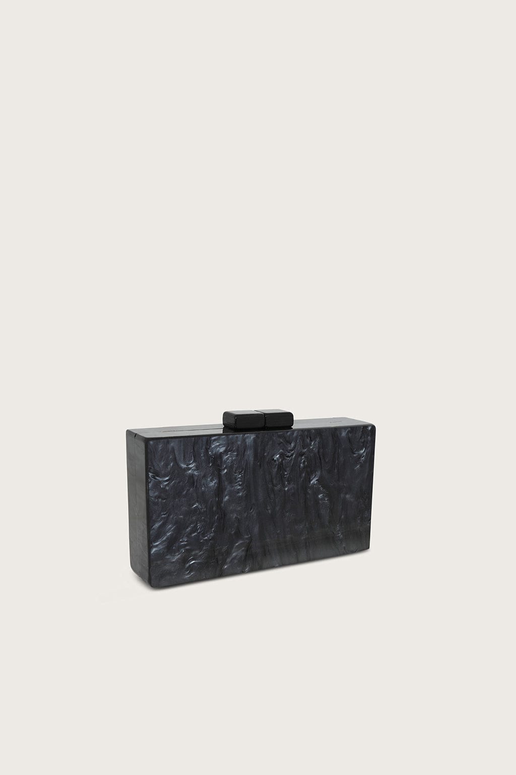 MAIA Marbled Box Clutch Box Bag in Black