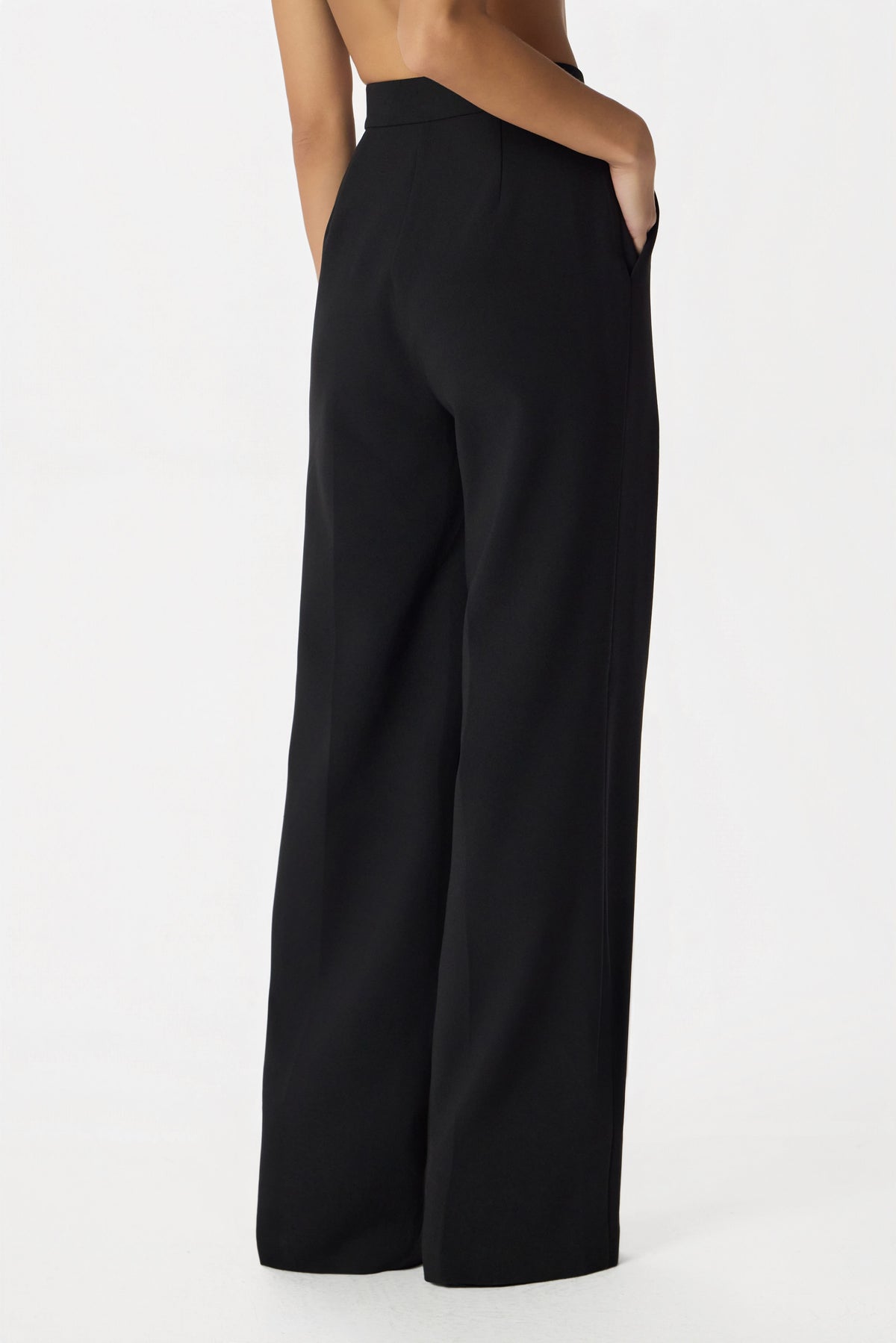 EVIE Wide Leg Trousers in Black