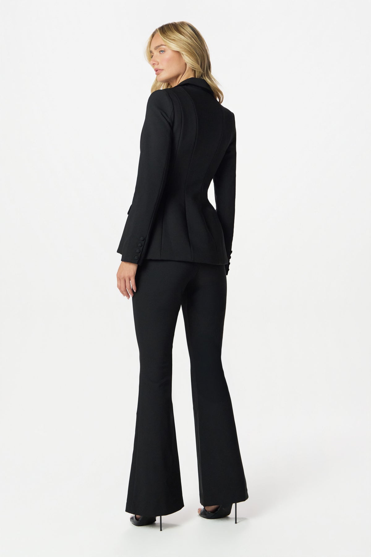 LEA Structured Corset Blazer in Black