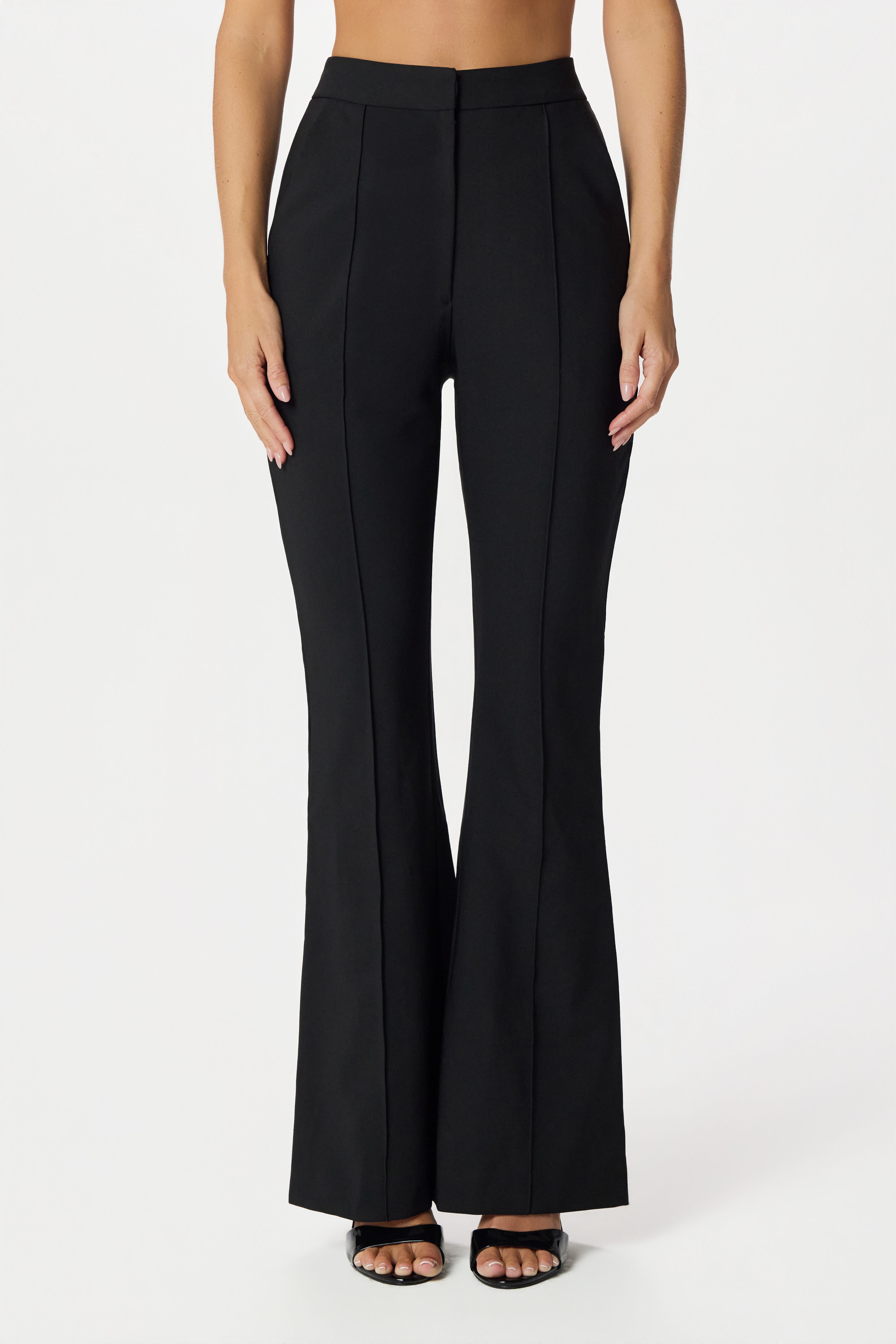 MAXINE Flared Trousers in Black