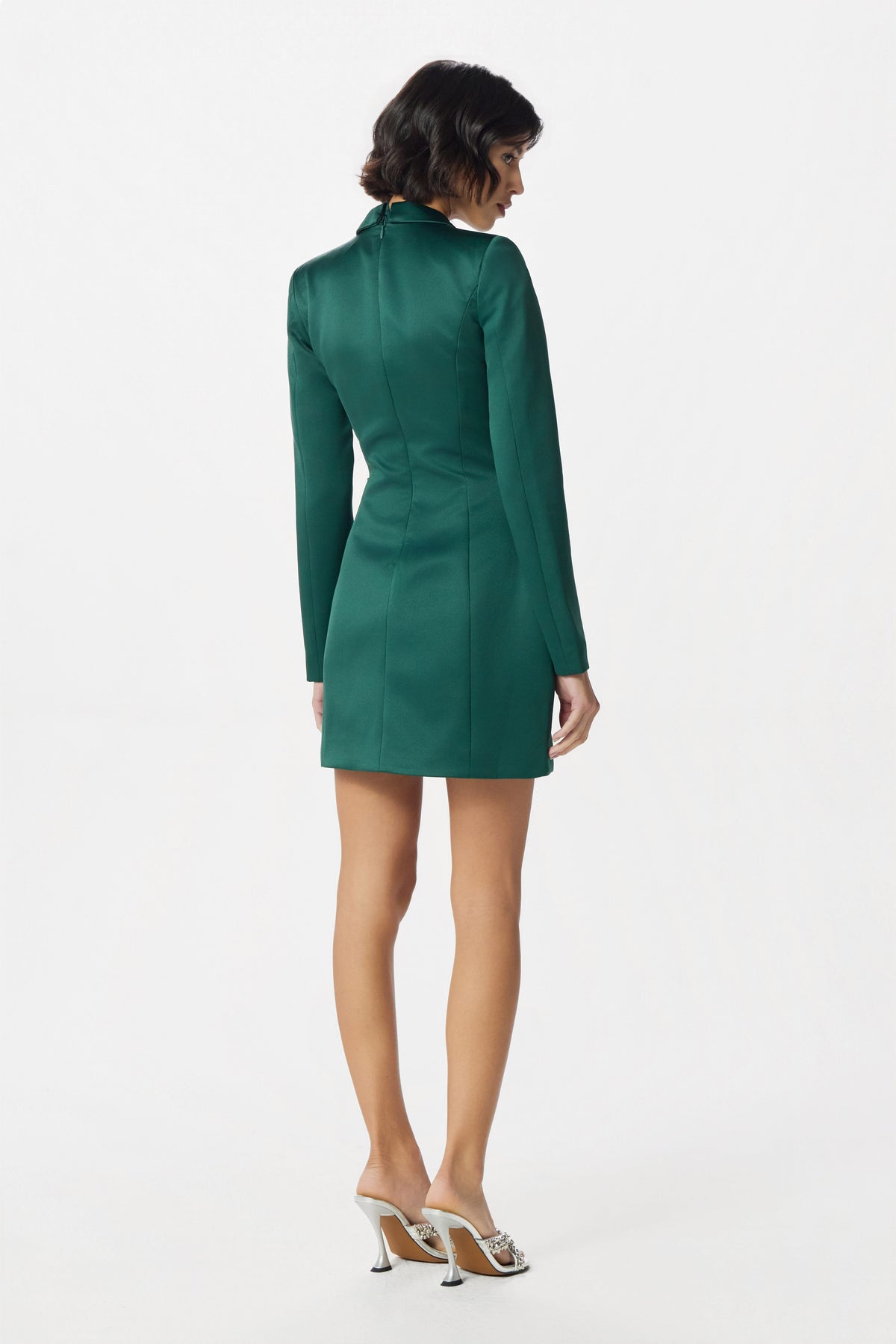 NOELIA Embellished Corset Dress In Emerald