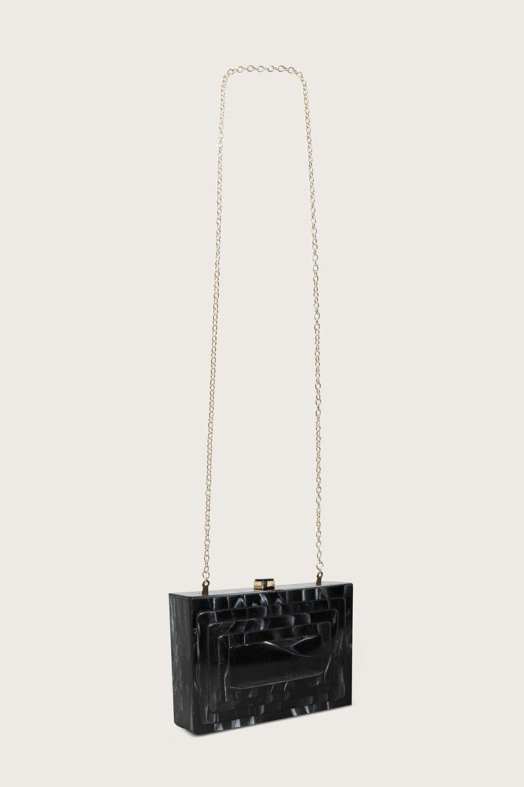 Jimmy Choo Black J Box Clutch - Meghan Markle's Handbags - Meghan's Fashion