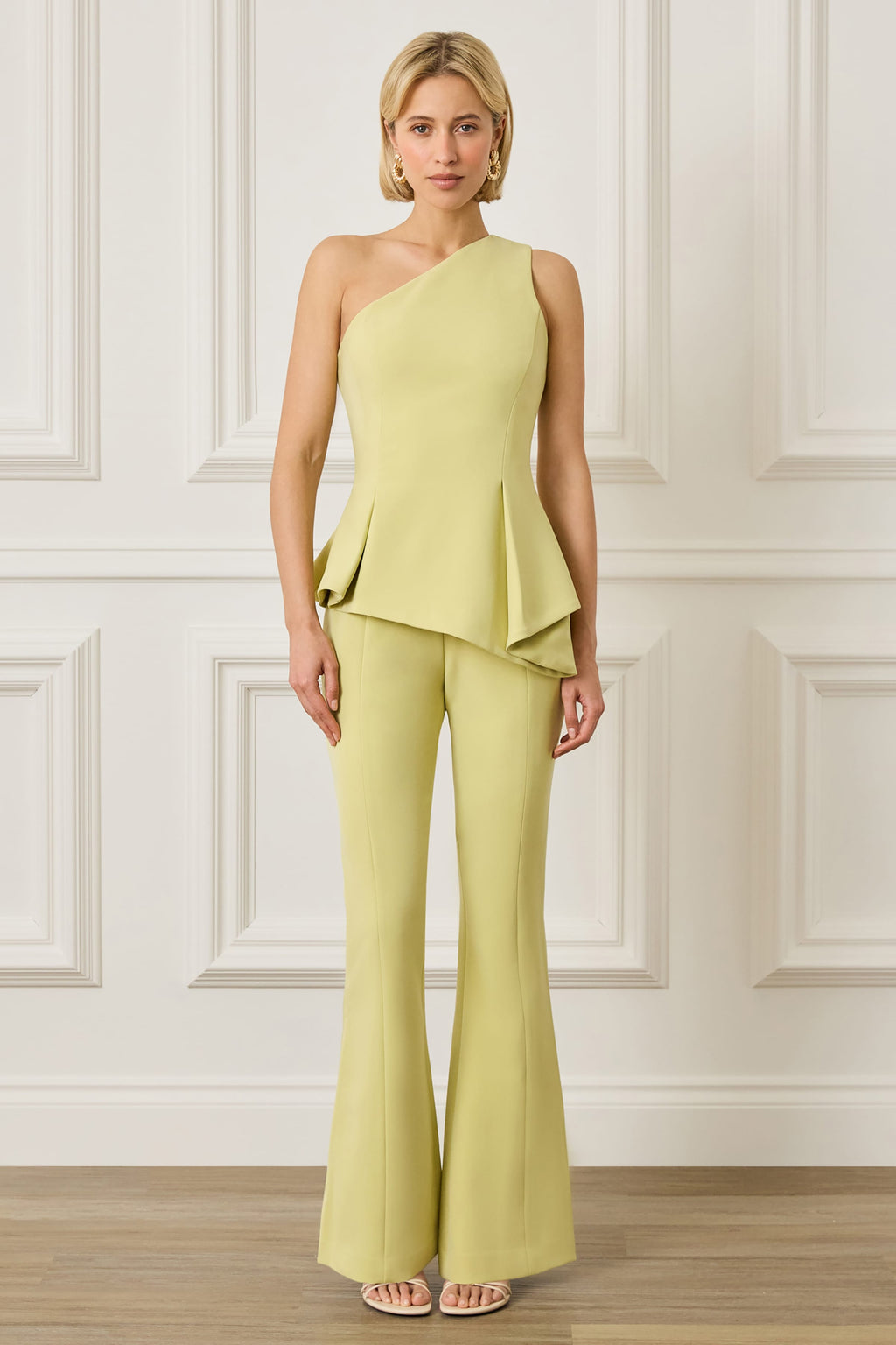 FRANKIE Flared Trousers Lime