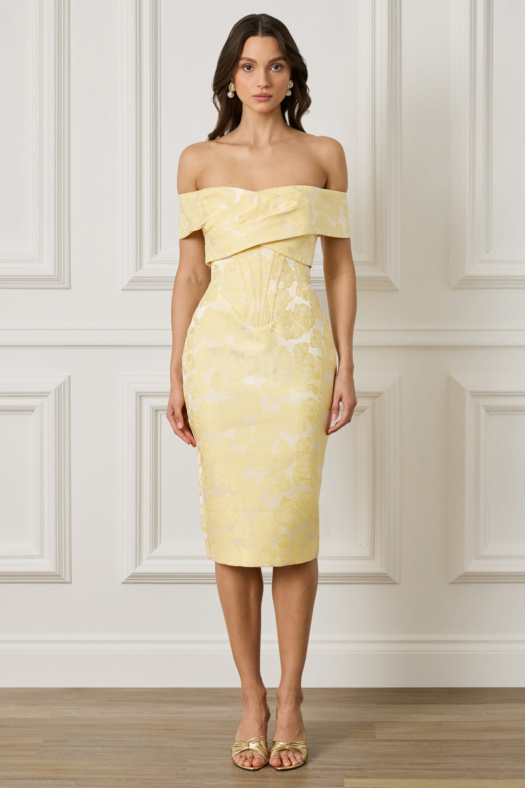 IMOGEN Jacquard Midi Dress