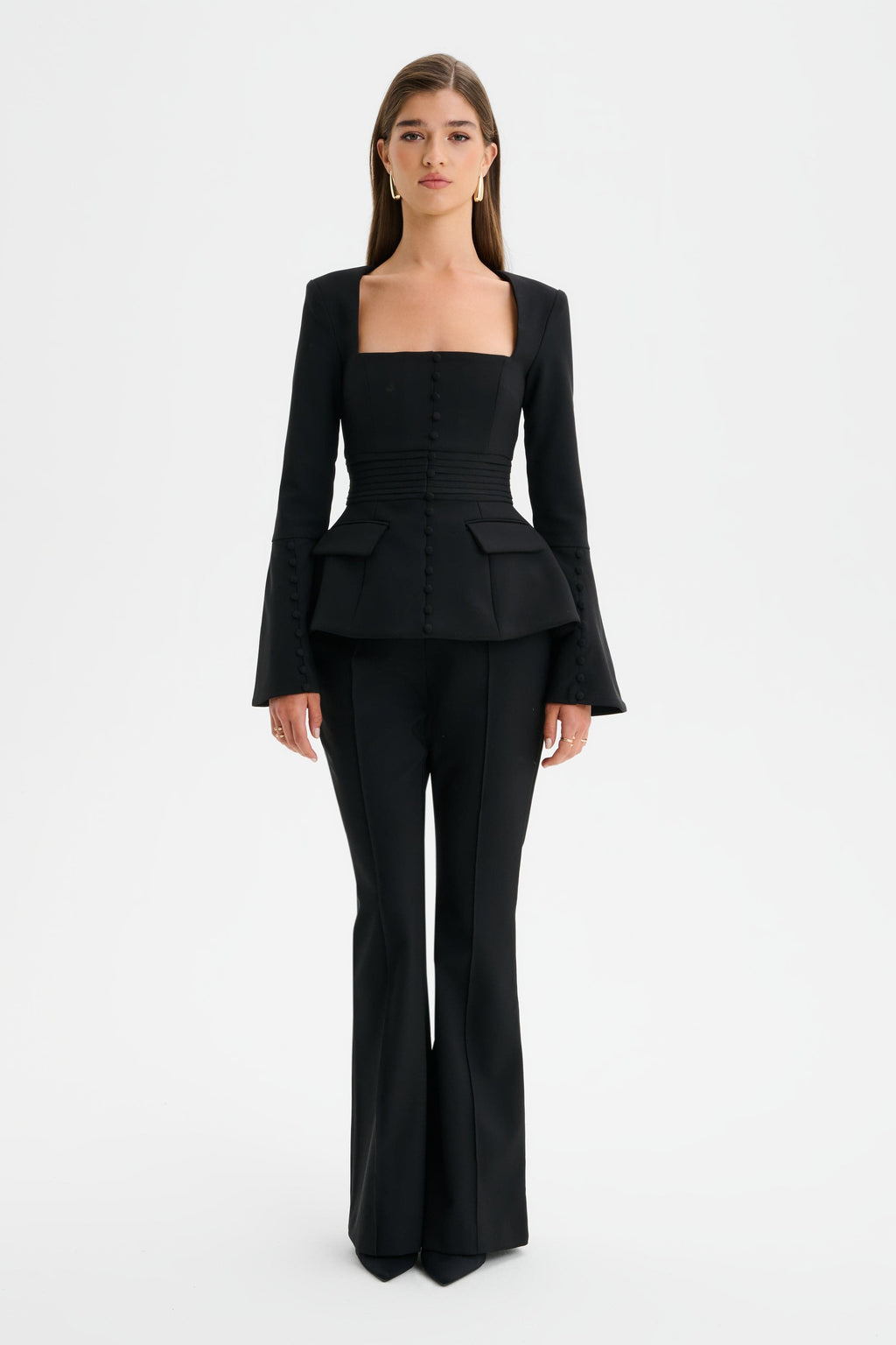 MAXINE Tailored Fit & Flare Trousers