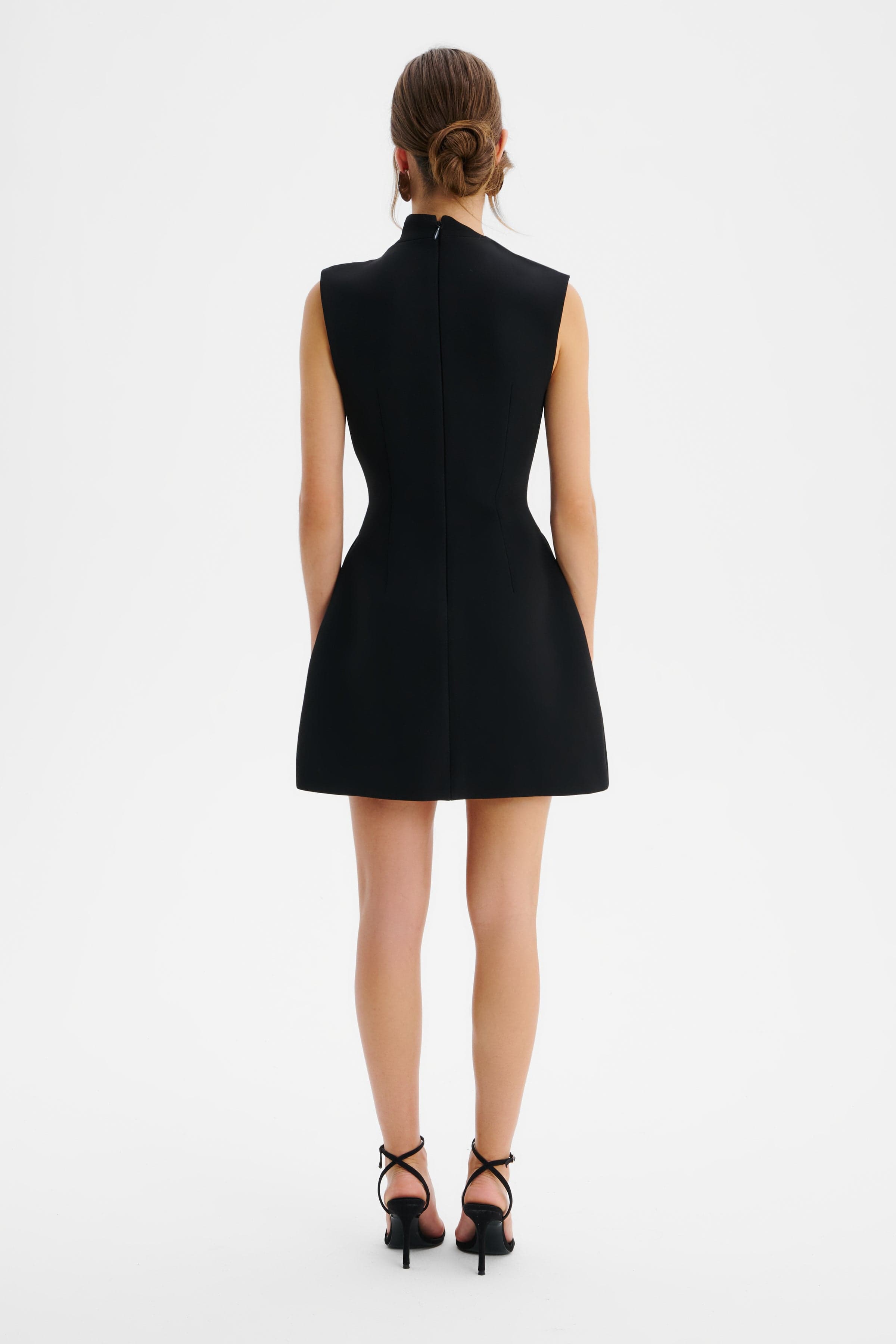 navy blue dress for baby girl Shona Joy - Asteri High Cowl Mini Dress main image 0