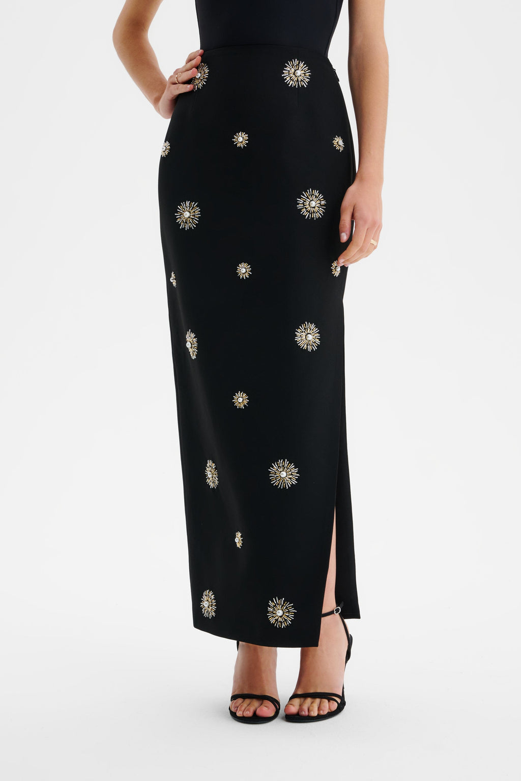 MARCELLA Star Hand Embellished Maxi Skirt