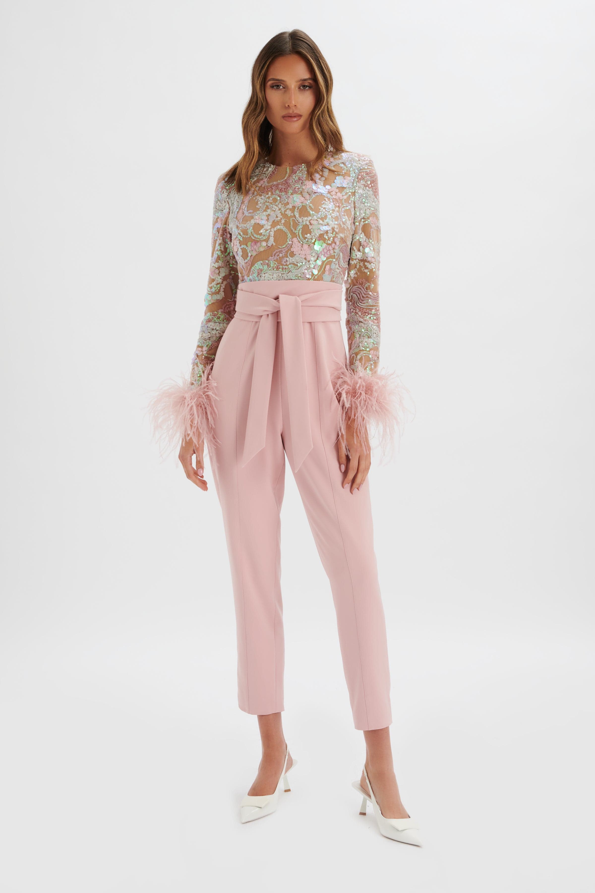 Lavish alice pink jumpsuit on sale