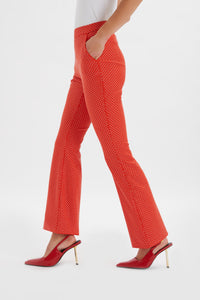 ERIN Crystal Embellished Asymmetric Cape Blazer in Red