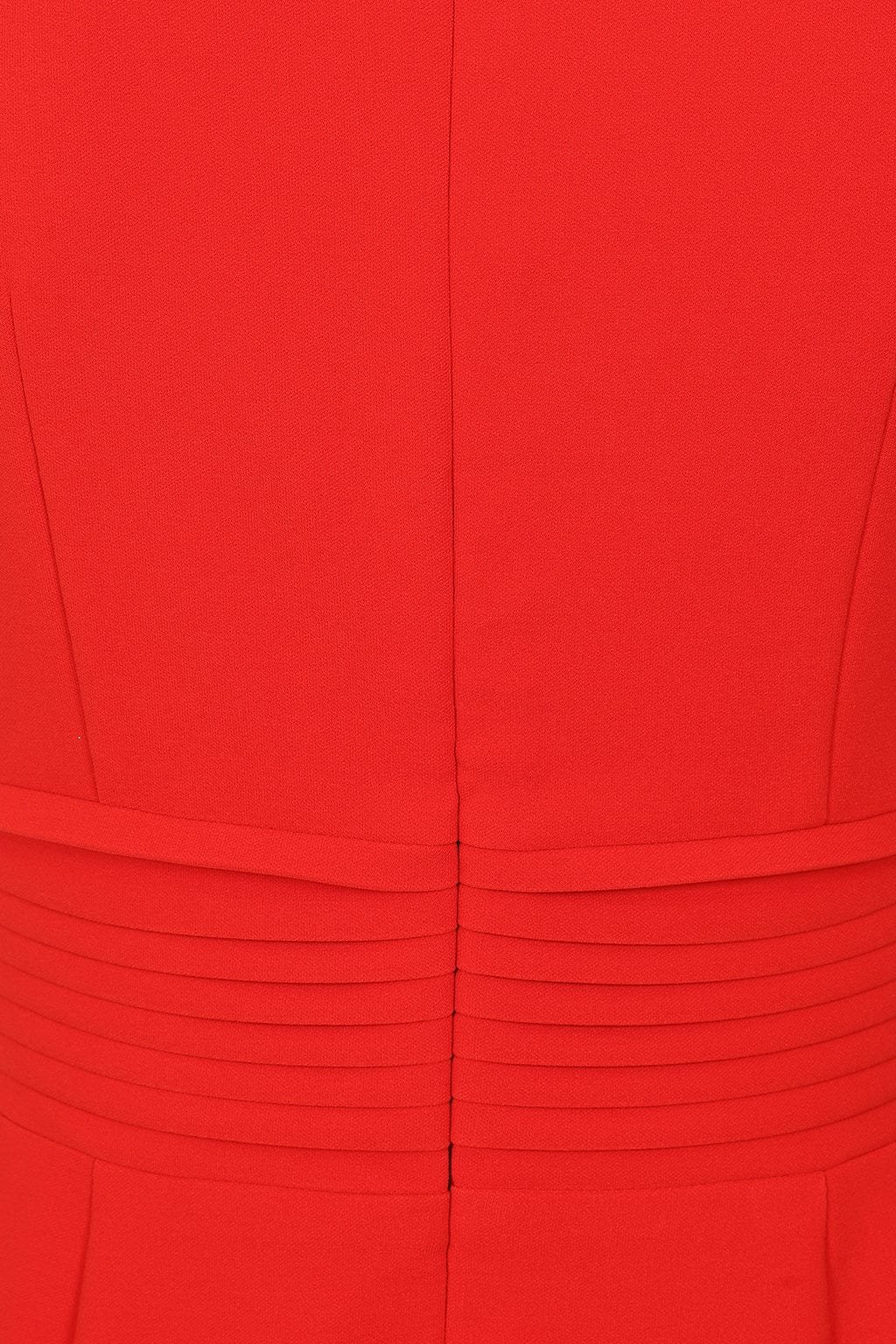 SAFFRON High Neck Rose Button Midi Dress in Red
