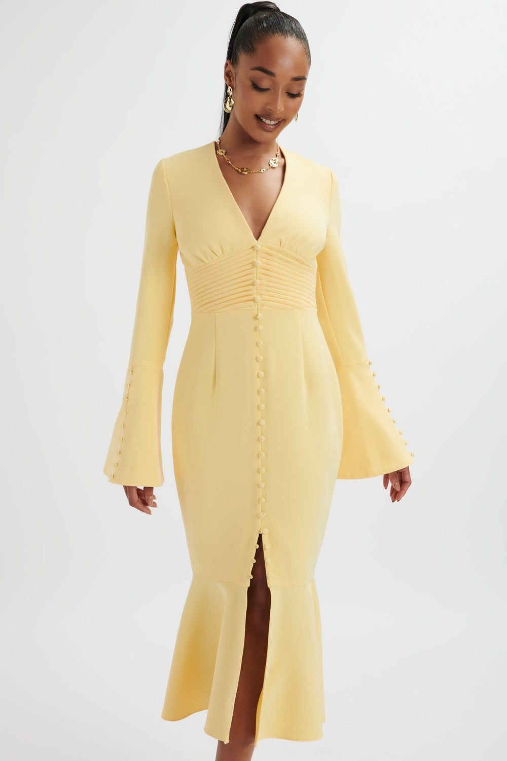 Slayton Yellow Midi Dress main image 1