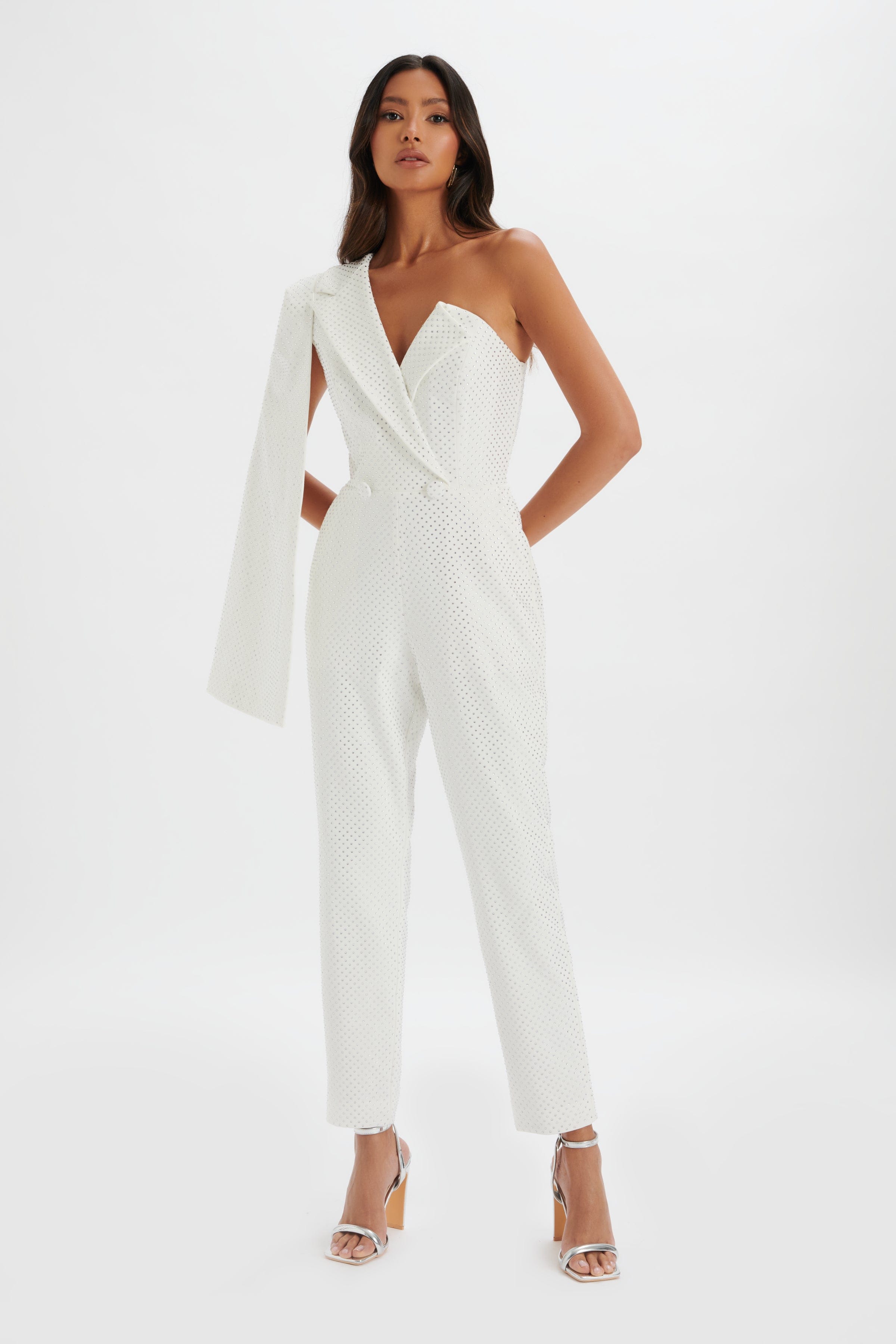 Lavish alice white jumpsuit online