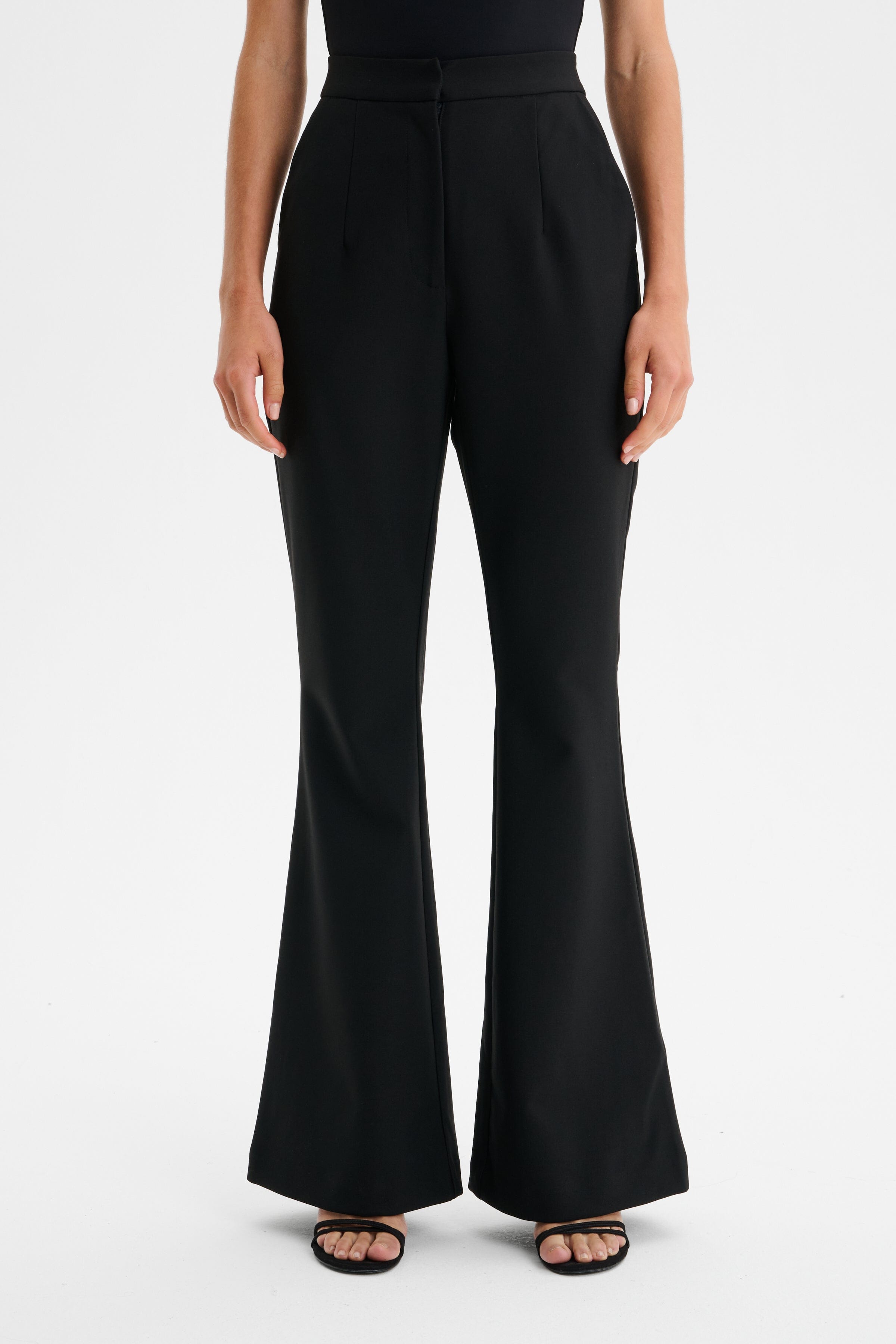 ISABELLA Fit and Flare Trousers in Black