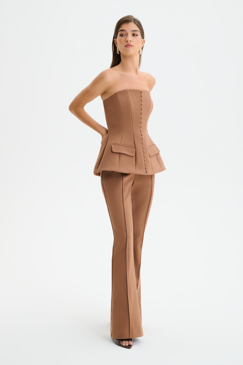 AMY Structured Strapless Jumpsuit