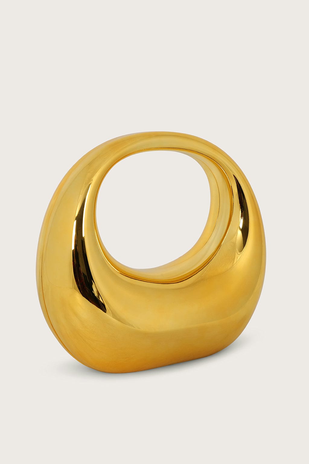 VIVIANA Sculptural Acrylic Clutch Bag in Gold