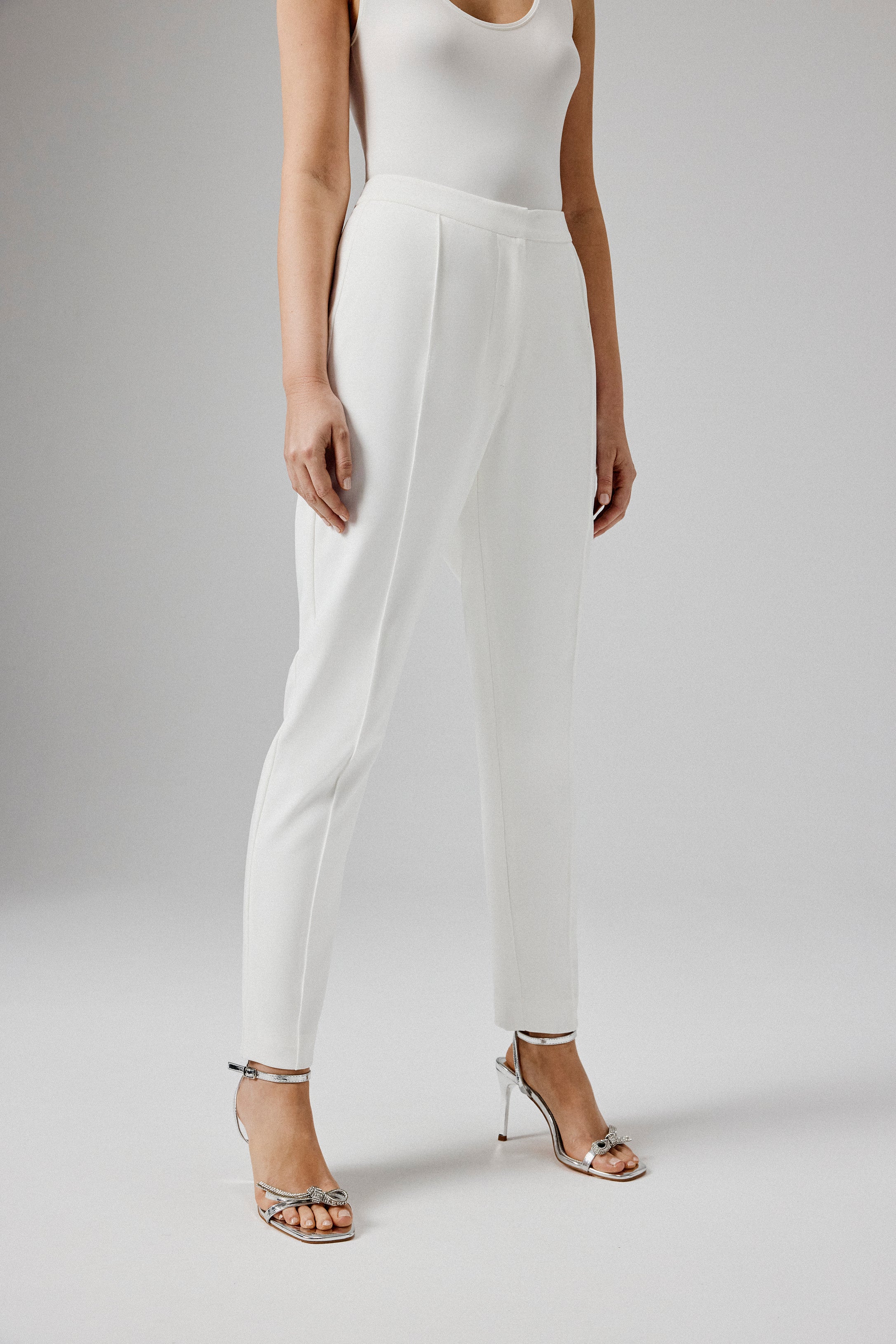 AMARIA Tailored Trousers in White