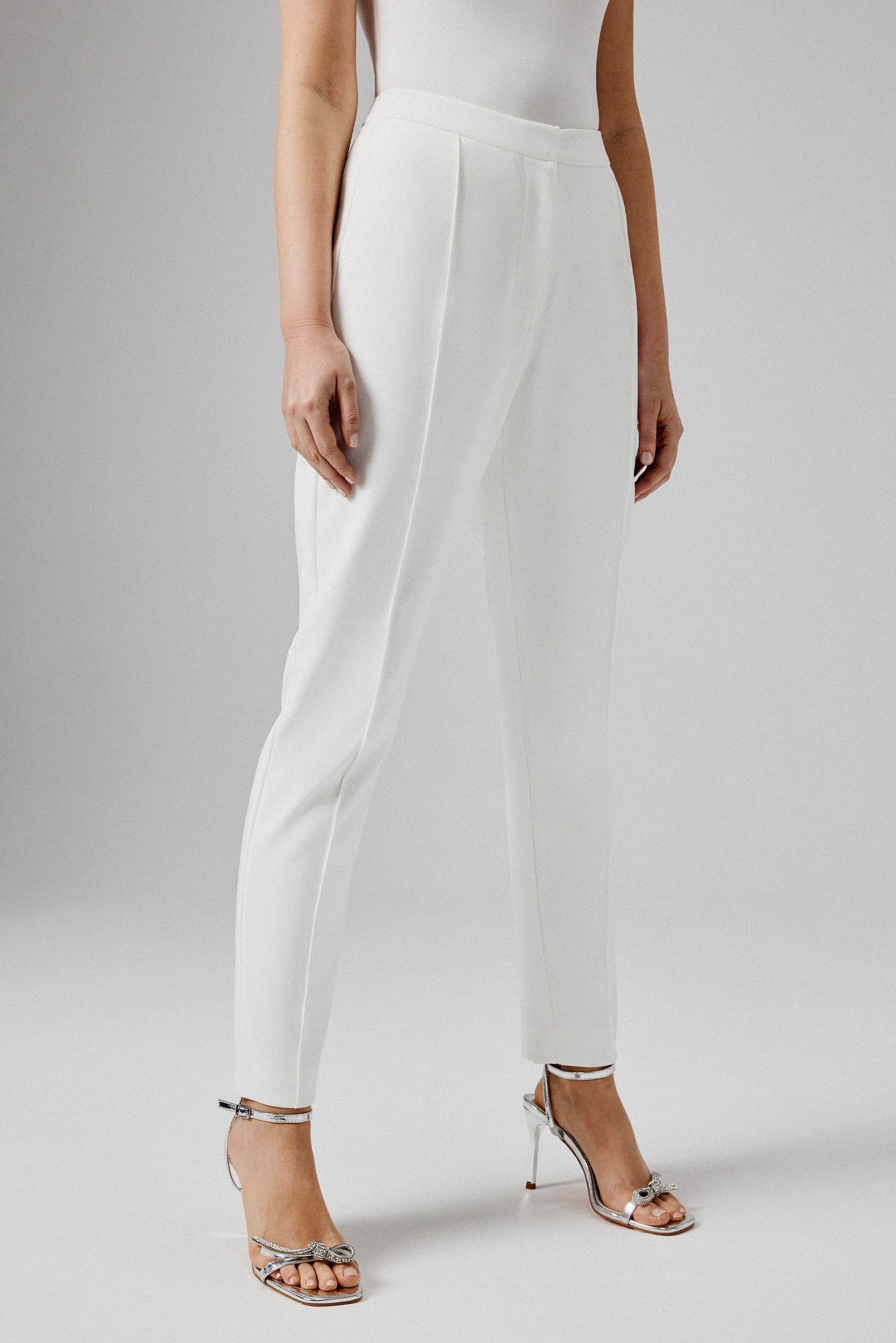 AMARIA Tailored Trousers in White