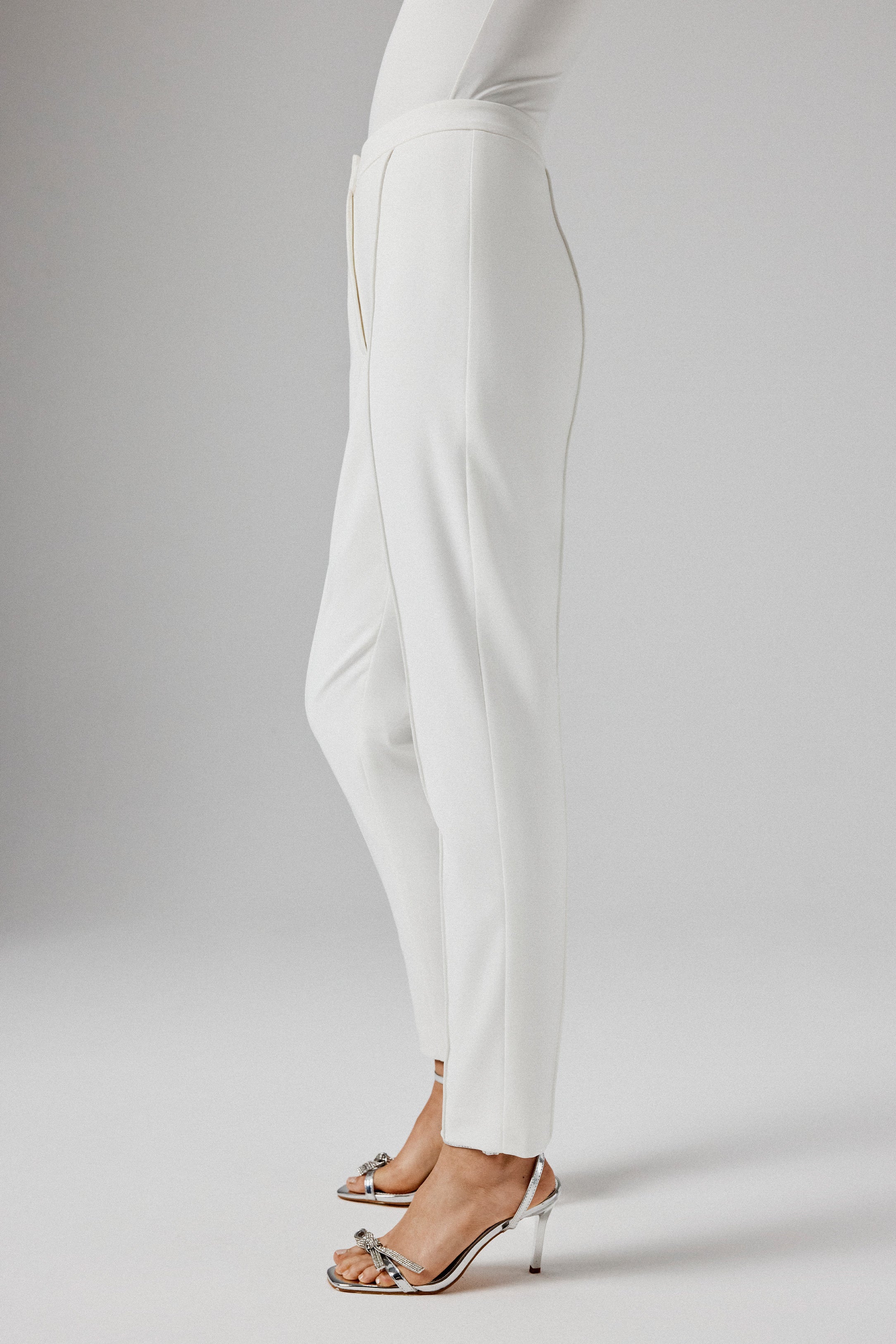 AMARIA Tailored Trousers in White