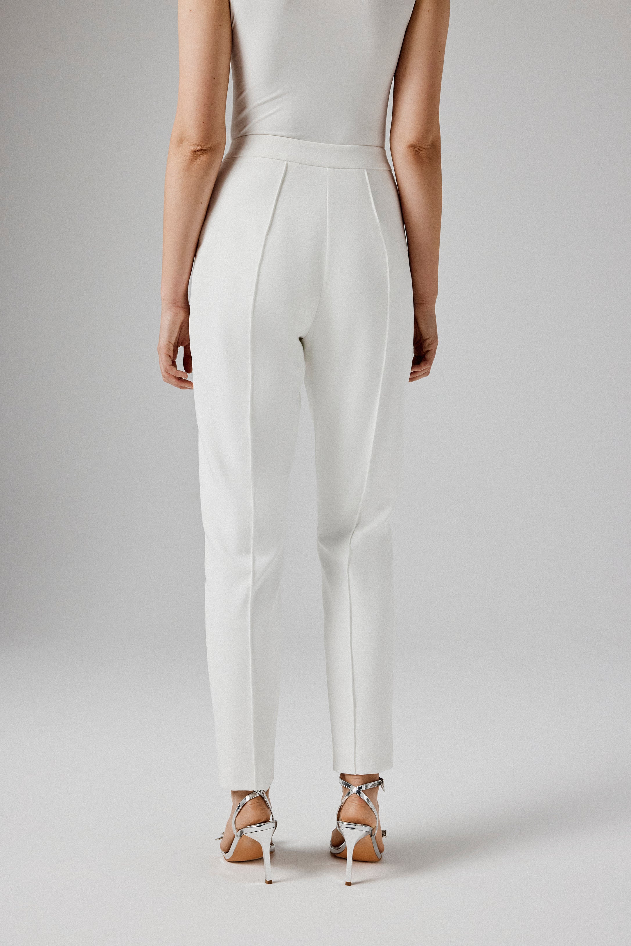 AMARIA Tailored Trousers in White