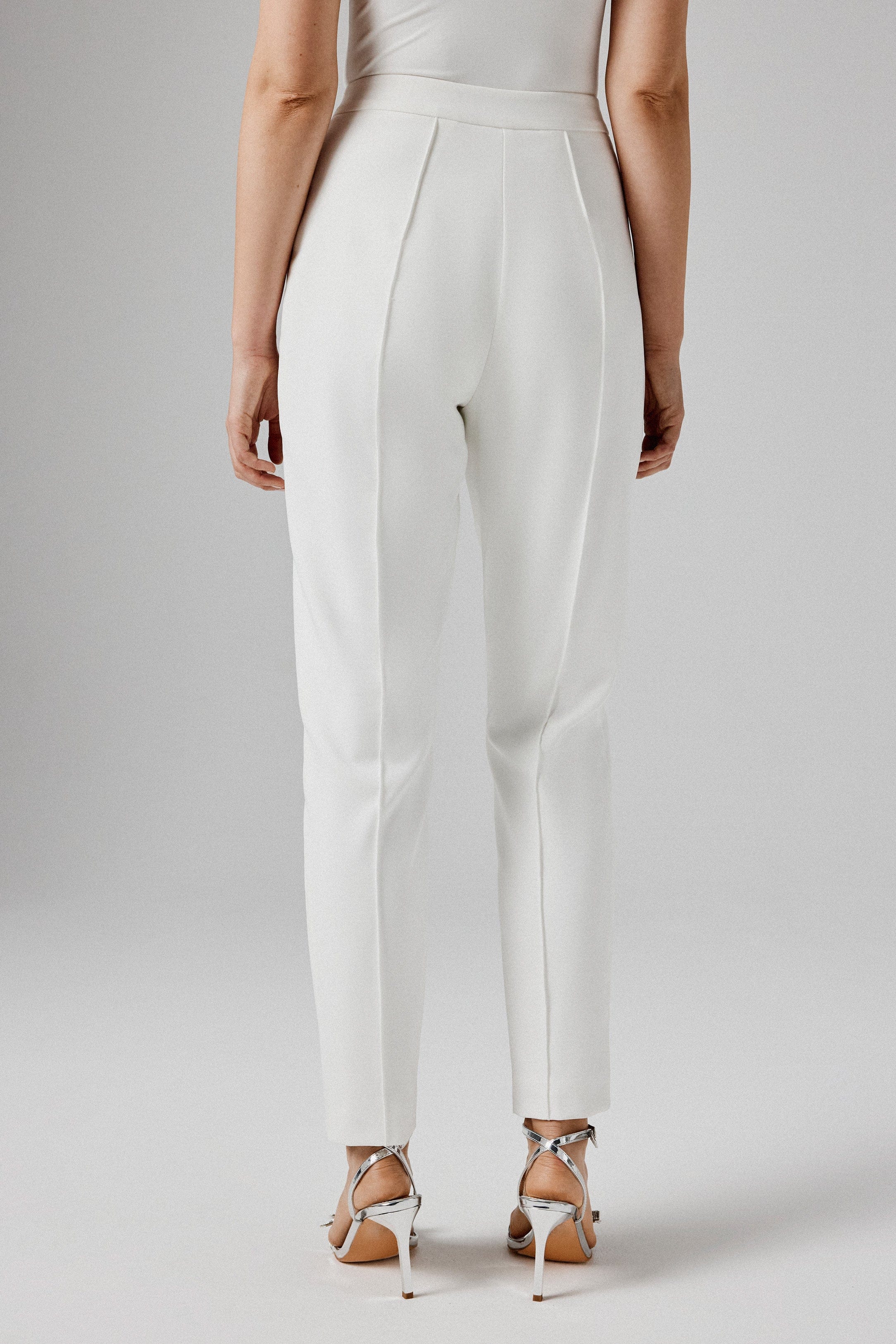 AMARIA Tailored Trousers in White