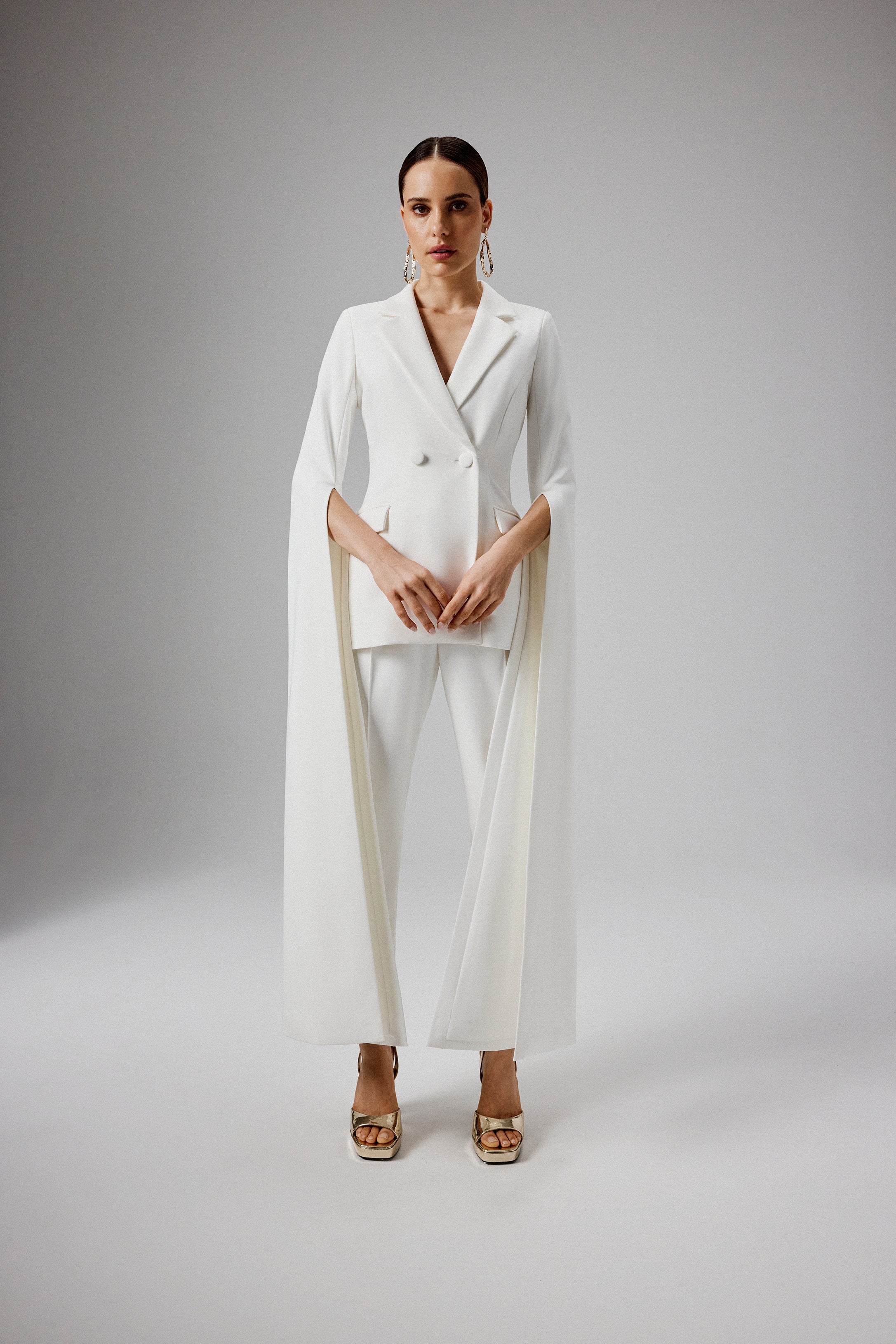 AMARIA Tailored Trousers in White