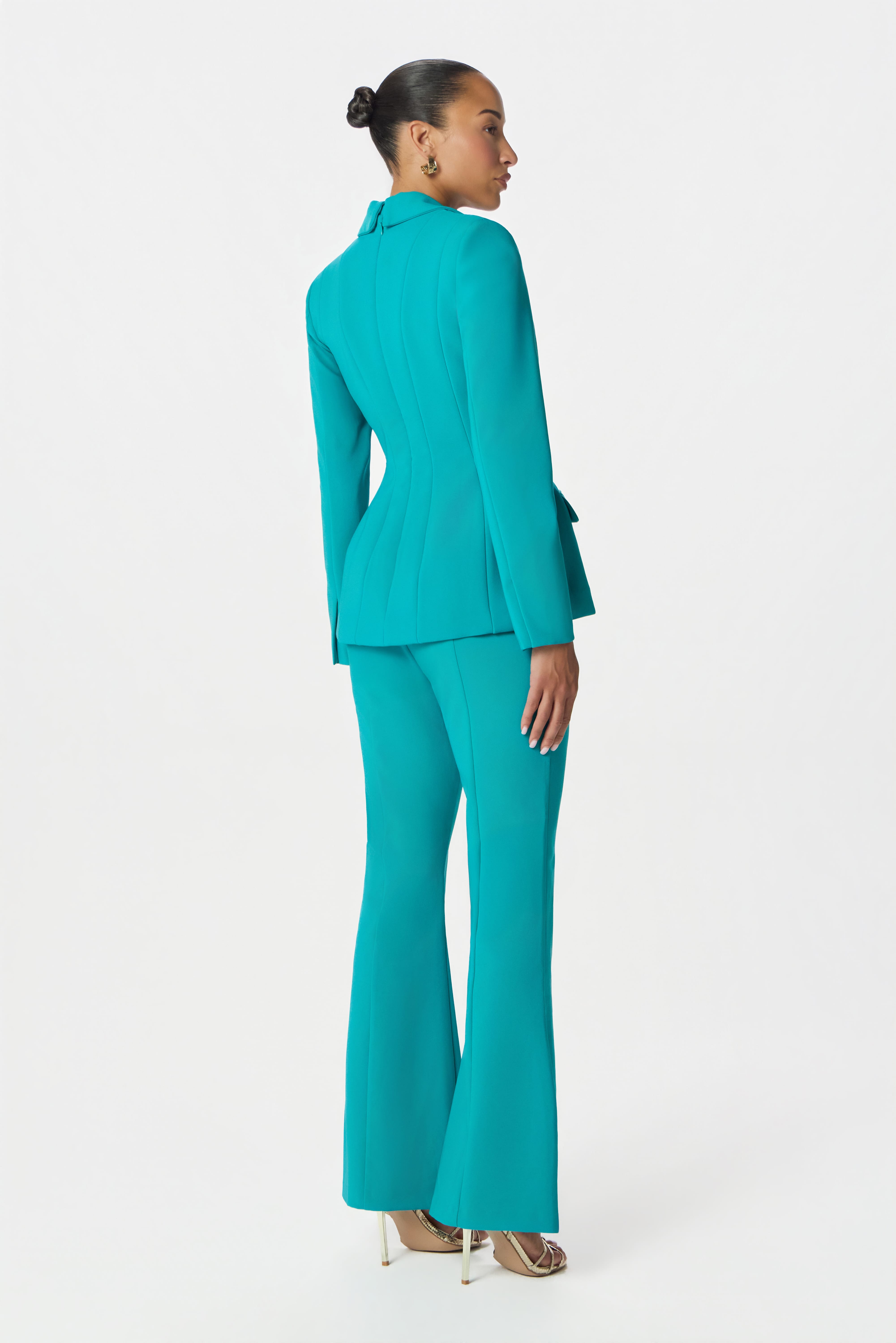 FIORELLA Bow Trim Blazer in Blue