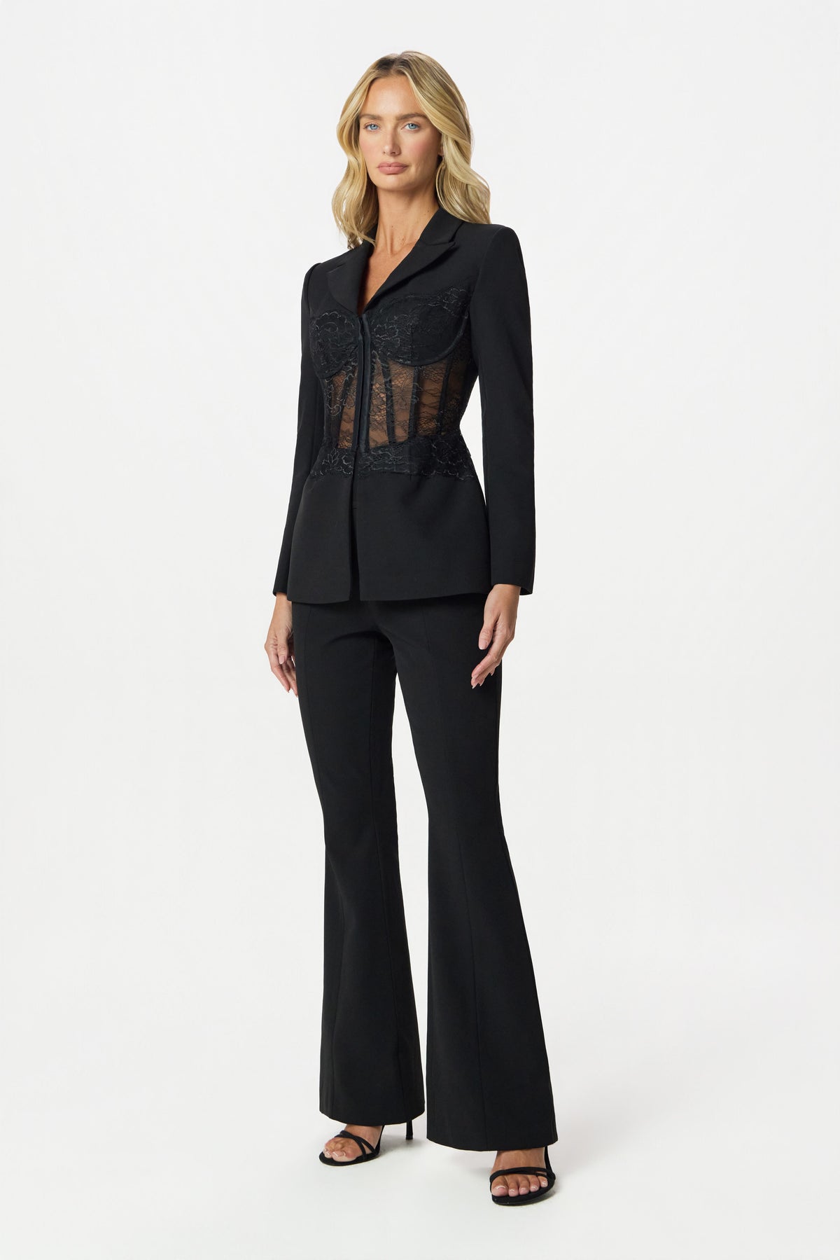 MACY Flared Trousers in Black