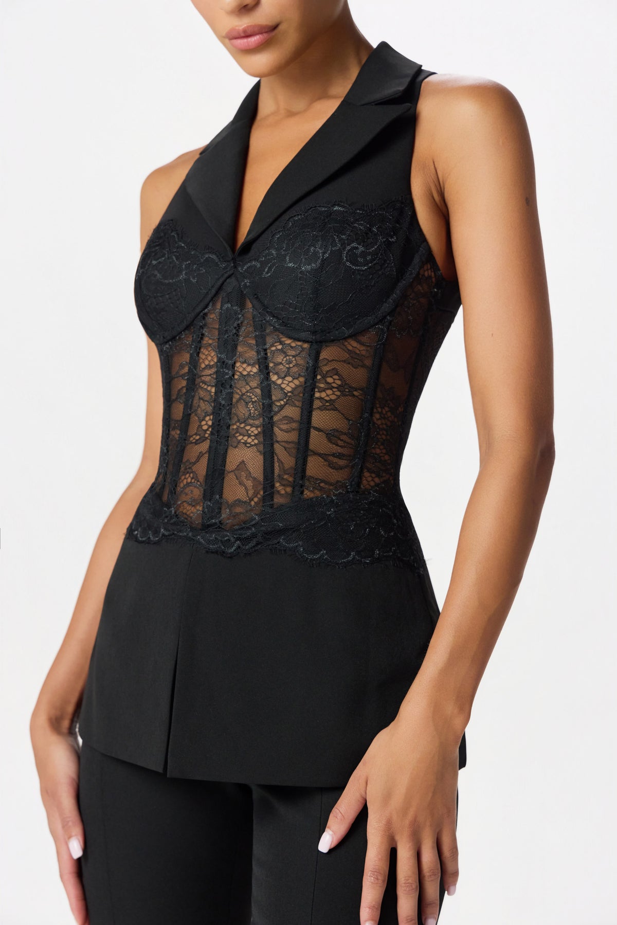 RENEE V Neck Jumpsuit in Black